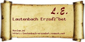 Lautenbach Erzsébet névjegykártya