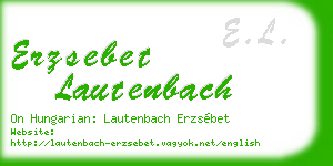 erzsebet lautenbach business card