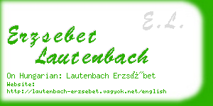 erzsebet lautenbach business card